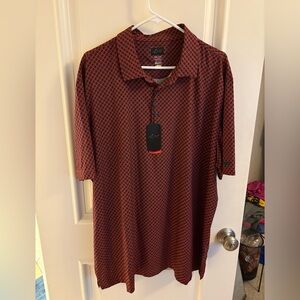 Greg Norman Collection Red and Blue Dri fit polo NWT